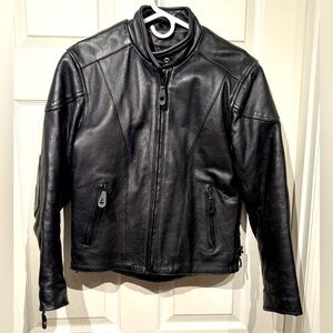 River Road Leather Ladies heavy motorcycle jacket size small